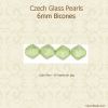 6mm Czech Glass Bicone Pearls