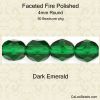 Dark Emerald, Fire Polished