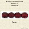 Garnet, Fire Polished