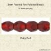 Ruby Red, Fire Polished
