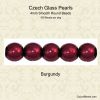 4mm Czech Glass Round Pearls