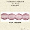 Light Amethyst, Fire Polished