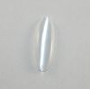 Cabochon, 8x22mm Oval:Cat's Eye White