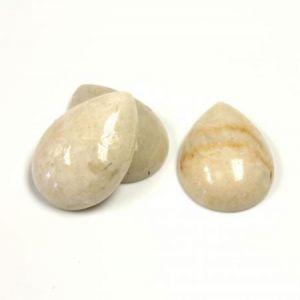 Cabochon, 18x13mm Pear:Riverstone