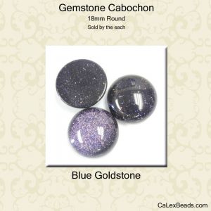 Cabochon, 18mm Round:Blue Goldstone [ea]
