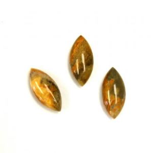 Cabochon, 15x7mm Navette:Mexican Crazy Lace