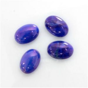 Cabochon, 14x10mm Oval:Howlite Dyed Lapis
