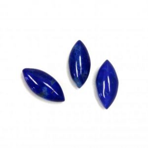 Cabochon, 15x7mm Navette:Howlite Dyed Lapis