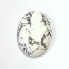 Cabochon, 30x22mm Oval:White Howlite