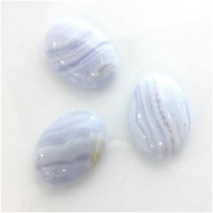 Cabochon, 18x13mm Oval:Blue Lace Agate