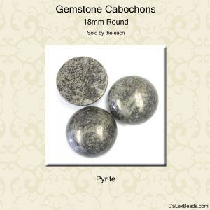 Cabochon, 18mm Round:Pyrite [ea]