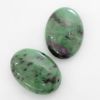 Cabochon, 25x18mm Oval:Ruby Zoisite