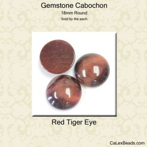 Cabochon, 18mm Round:Red Tiger Eye [ea]