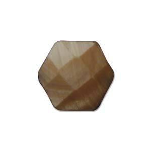 Mother of Pearl:12mm Faceted Hex Beads, Brown [16"]