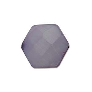 Mother of Pearl:12mm Faceted Hex Beads, Purple [16"]