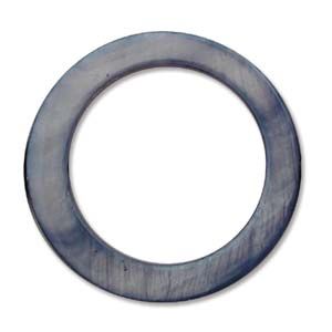 Mother of Pearl:30mm Open Ring Beads, Blue [16"]