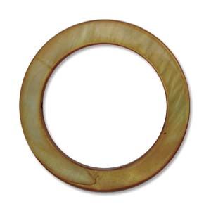 Mother of Pearl:30mm Open Ring Beads, Bronze [16"]