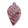 Mother of Pearl:40x25mm Leaf Beads, Purple [16"]