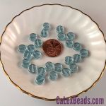 Dime Beads:8x3mm Blue, Luster [25]