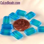 Rectangle Bead:8x12mm Blue/Green [10]