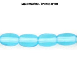 Rice Beads, 6x4mm:Aquamarine