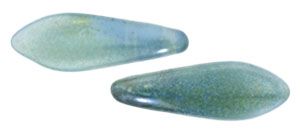 Dagger Beads 5x16mm 2-Hole:Aqua, Opal Ultra Luster [50]