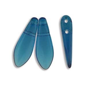 Dagger Beads 5x16mm 2-Hole:Capri Blue [50]