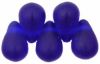Czech Glass 6x4mm Teardrop Beads:Matte Cobalt [100]