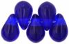 Czech Glass 6x4mm Teardrop Beads:Cobalt [10]