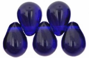 Teardrop Bead:8x6mm Cobalt, Transparent [50]