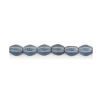 Czech Glass 5x3mm Pinched Oval Beads:Montana Blue [50]