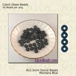 Donut Beads:8x2.5mm Montana Blue [50]