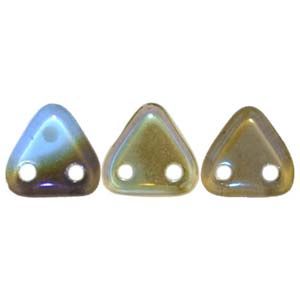 Czech Glass 6mm 2-Hole CzechMate Triangle Beads:Sapphire Celsian [10g]