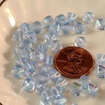 Bicone Beads:6mm Light Sapphire, AB [50]