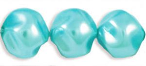 Pearl Beads 10mm Whirly:Aqua Blue [25]