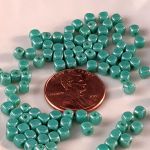 Cube Beads:4mm Turquoise, Luster Opaque [100]