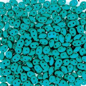 SuperDuo Beads, 2.5x5mm Petrol Neon [10g]