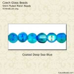 Melon Beads 5mm:Deep Sea Blue, Coated [50]