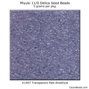 Delica 11/0:1407 Pale Amethyst, Transparent [5g]