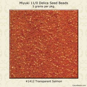 Delica 11/0:1412 Salmon, Transparent [5g]