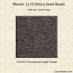 Delica 11/0:1416 Light Taupe, Transparent [5g]