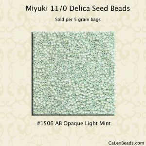 Delica 11/0:1506 Light Mint, AB Opaque [5g]