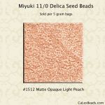 Delica 11/0:1512 Light Peach, Matte Opaque [5g]
