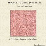 Delica 11/0:1513 Light Salmon, Matte Opaque [5g]