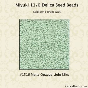 Delica 11/0:1516 Light Mint, Matte Opaque [5g]