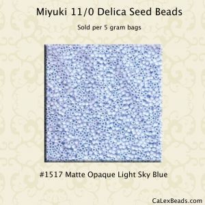 Delica 11/0:1517 Light Sky Blue, Matte Opaque [5g]