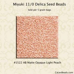 Delica 11/0:1522 Light Peach, AB Matte Opaque [5g]