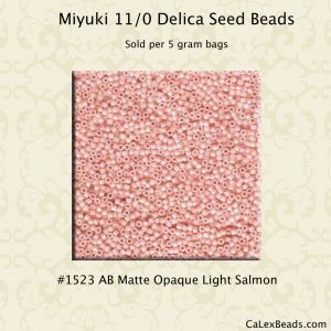 Delica 11/0:1523 Light Salmon, AB Matte Opaque [5g]