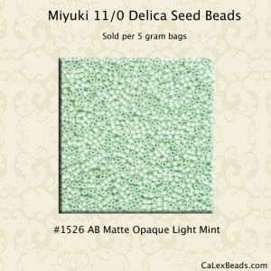 Delica 11/0:1526 Light Mint, AB Matte Opaque [5g]