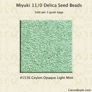 Delica 11/0:1536 Light Mint, Ceylon Opaque [5g]